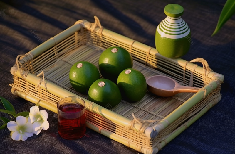 绿色方盒青柠美酒佳肴摄影实拍,高清,摄影图,摄影图片,图片大全,摄影图免费下载